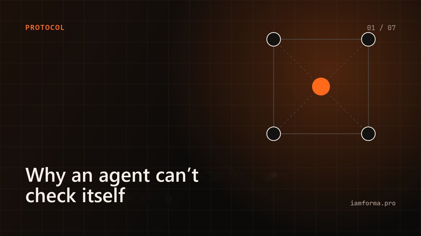 Why an agent cannot check itself