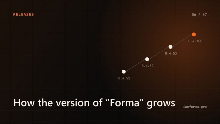 How the Forma version grows